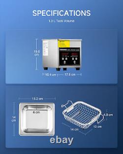 1.3L Digital Ultrasonic Cleaner Stainless Steel Cleaning Machine Professional