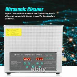10L Digital Stainless Ultrasonic Cleaner Ultra Sonic Bath Tank Timer Heat Basket