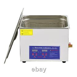 10L Digital Ultrasonic Cleaner Cleaning Machine with Heater Timer Stainless Steel