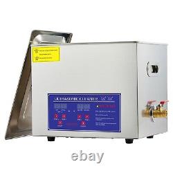 10L Digital Ultrasonic Cleaner Stainless Steel Cleaner Machine with Heater Timer