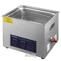 10L Digital Ultrasonic Cleaner Timer Heater Stainless Steel Cotainer Cleaning