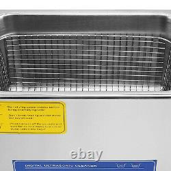 10L Digital Ultrasonic Cleaner Timer Heater Stainless Steel Cotainer Cleaning