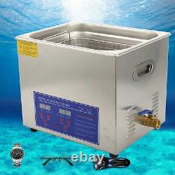 10L Digital Ultrasonic Cleaner Timer Stainless Ultra Sonic Cleaning Bath Tank