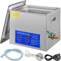 10L Digital Ultrasonic Cleaners with Adjustable Timer Heater 304 Stainless Steel