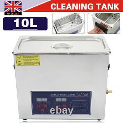 10L Digital Ultrasonic Cleaning Tank Ultra Sonic Bath Cleaner Timer Heated Metal