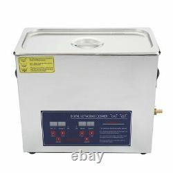 10L Stainless Digital Ultrasonic Sonic Bath Cleaner Timer Heated Cleaning Tank