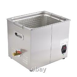 10L Stainless Ultrasonic Cleaner Ultra Sonic Bath Cleaning Tank Timer Heater UK
