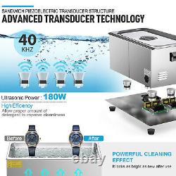 10L Ultrasonic Cleaner Pro Digital Ultra Sonic Cleaning Bath Tank Heater Timer