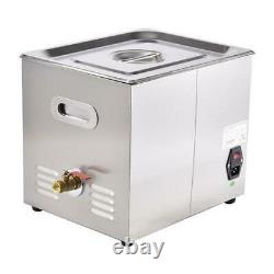 10L Ultrasonic Cleaner Stainless Steel Digital Bath Heater Ultra Sonic CE UK