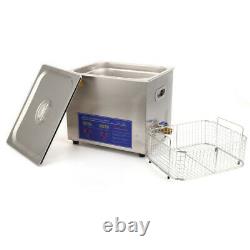 10L Ultrasonic Cleaner Stainless Steel Digital Clean Tank for Coin Nail Cleaning
