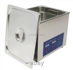 10L Ultrasonic Cleaner Timer Heater Stainless Digital Free Basket 110/220V N #A1
