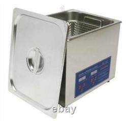 10L Ultrasonic Cleaner Timer Heater Stainless Digital Free Basket 110/220V N xb