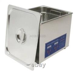 10L Ultrasonic Cleaner Timer Heater Stainless Digital Free Basket 110/220V N yu