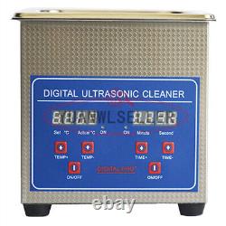 110V 1.3L Stainless Steel Ultrasonic Cleaner Cleaning Machine JPS-08A NEW #A1