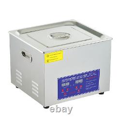 15L Digital Stainless Steel Ultrasonic Cleaner with Heater Timer Washing Machine
