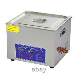 15L Digital Ultrasonic Cleaner Cleaning Machine with Heater Timer Stainless Steel