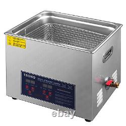 15L Digital Ultrasonic Cleaner Stainless Steel with Heater Timer Machine UK
