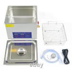 15L Digital Ultrasonic Cleaner Stainless Steel with Heater Timer Washing Machine