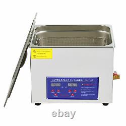 15L Digital Ultrasonic Cleaner Stainless Steel with Heater Timer Washing Machine