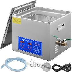 15L Digital Ultrasonic Cleaner Timer Heater Stainless Steel Cleaning Machine