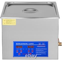 15L Digital Ultrasonic Cleaner Timer Heater Stainless Steel Cleaning Machine