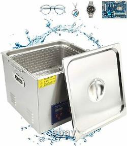 15L Professional Digital Ultrasonic Cleaner Timer Heater 304 Stainless Steel
