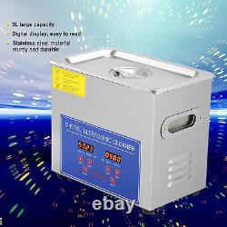 15L Stainless Ultrasonic Cleaner Heated Sonic Cleaning Machine Baths Tank Time