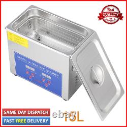 15L Stainless Ultrasonic Cleaner Heated Unit Digital Basket With Timer Heater UK