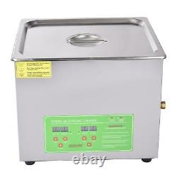 15L Stainless Ultrasonic Cleaner Ultra Sonic Bath Cleaning Tank Timer Heater UK