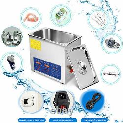 15L Ultrasonic Cleaner Cleaning Jewellery Brushed Tank Cleaning Dishware UK