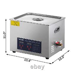 15L Ultrasonic Cleaner Digital Display Timed Heating Jewellery Cleaning Dishware