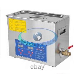 1PC 6.5L Digital Dental Jewelry Stainless Ultrasonic Cleaner heater timer