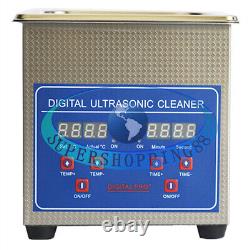 1pc 1.3L Stainless Steel Ultrasonic Cleaner Cleaning Machine JPS-08A 110V New