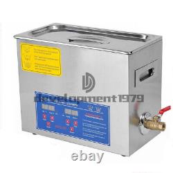 1pcs 6.5L Digital Dental Jewelry Stainless Ultrasonic Cleaner Heater Timer #A6-9
