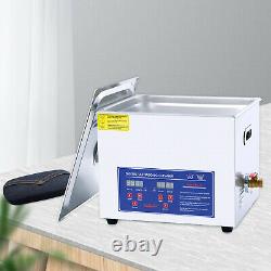 2/3.2/10/15/30L Digital Stainless Ultrasonic Cleaner Cleaning Bath Timer Basket