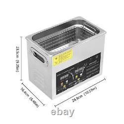 2.9L Digital Ultrasonic Cleaner Ultra Sonic Cleaning 40KHz Frequency Stainless