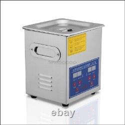 2 L Stainless Steel Ultrasonic Cleaner Large Timer Cleaning Bracket 110V Y pf