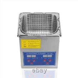 2 L Stainless Steel Ultrasonic Cleaner Large Timer Cleaning Bracket 110V Y th