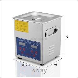 2 L Stainless Steel Ultrasonic Cleaner Large Timer Cleaning Bracket 110V Y un