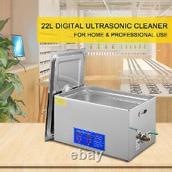 22 L Digital Ultrasonic Cleaner 760W Disinfectio Stainless Steel Heater Timer
