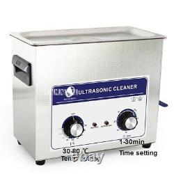 220V 6.5L Stainless Steel Industry Ultrasonic Cleaner For Jewelry Glasses PCB