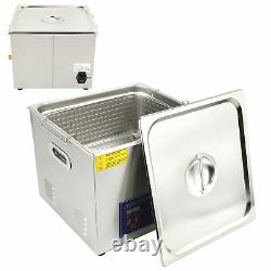 220V Ultrasonic Cleaner 15L Digital Ultra Sonic Tank Bath Cleaning Heater Timer