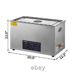22L Digital Stainless Steel Ultrasonic Cleaner Bath Cleaning Tank Timer Heater