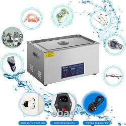22L Digital Stainless Ultrasonic Cleaner Bath Cleaning Tank Timer & Heater 220V