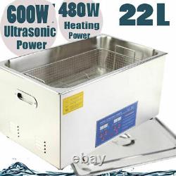 22L Digital Ultrasonic Cleaner Timer Heater Stainless Ultra Sonic Bath Cleaning