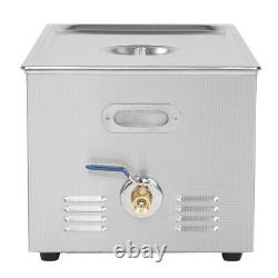 22L Stainless Steel Ultrasonic Cleaner Bath Cleaning Tank Timer Heater Basket UK