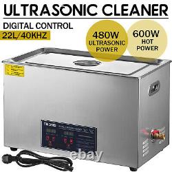 22l Digital Stainless Ultrasonic Cleaner Ultra Sonic Bath Tank Timer Heat Basket
