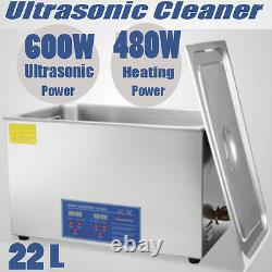 22l Digital Stainless Ultrasonic Cleaner Ultra Sonic Cleaning Tank Timer Heate