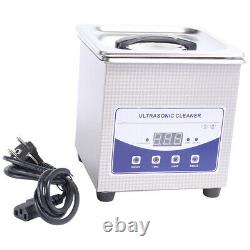 2L 60W Digital Cleaner Heated Timer Stainless Steel Ultra Sonic