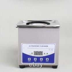 2L 60W Digital Cleaner Heated Timer Stainless Steel Ultra Sonic